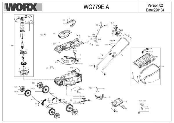 WORX 20V Lawn Mower & Grass Trimmer